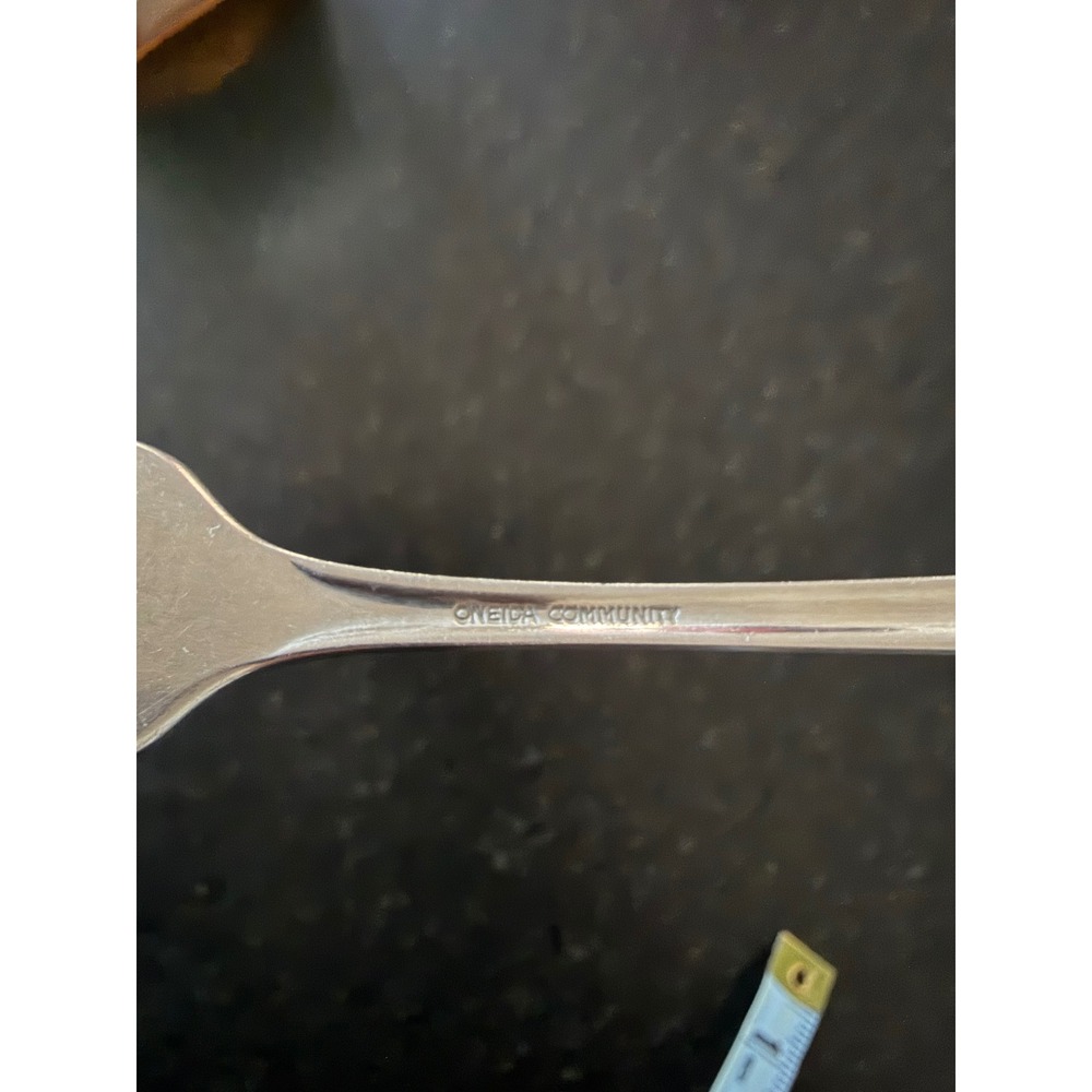 Oneida SILVER ROYAL FLUTE Silverplate Community dinner Fork replacement - Picture 3 of 4